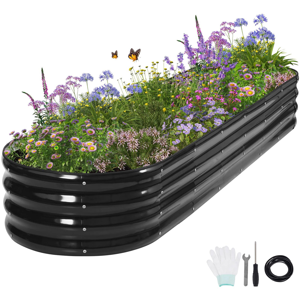 Permade galvanized raised garden bed outdoors shows durable, rust-proof construction for year-round planting.