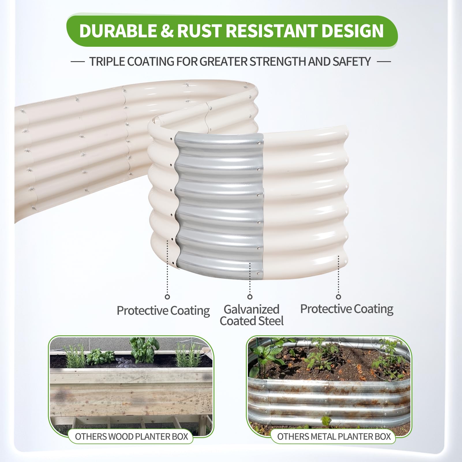 Permade garden bed features safe edge folding design to reduce setup risk