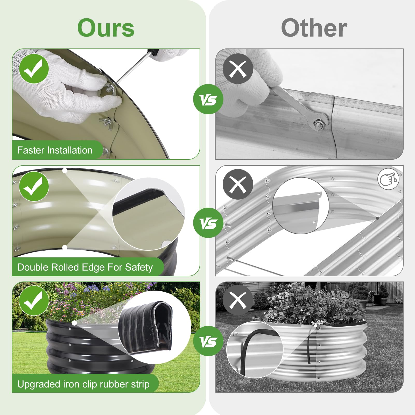 Permade open-bottom drainage design promoting healthy root growth.