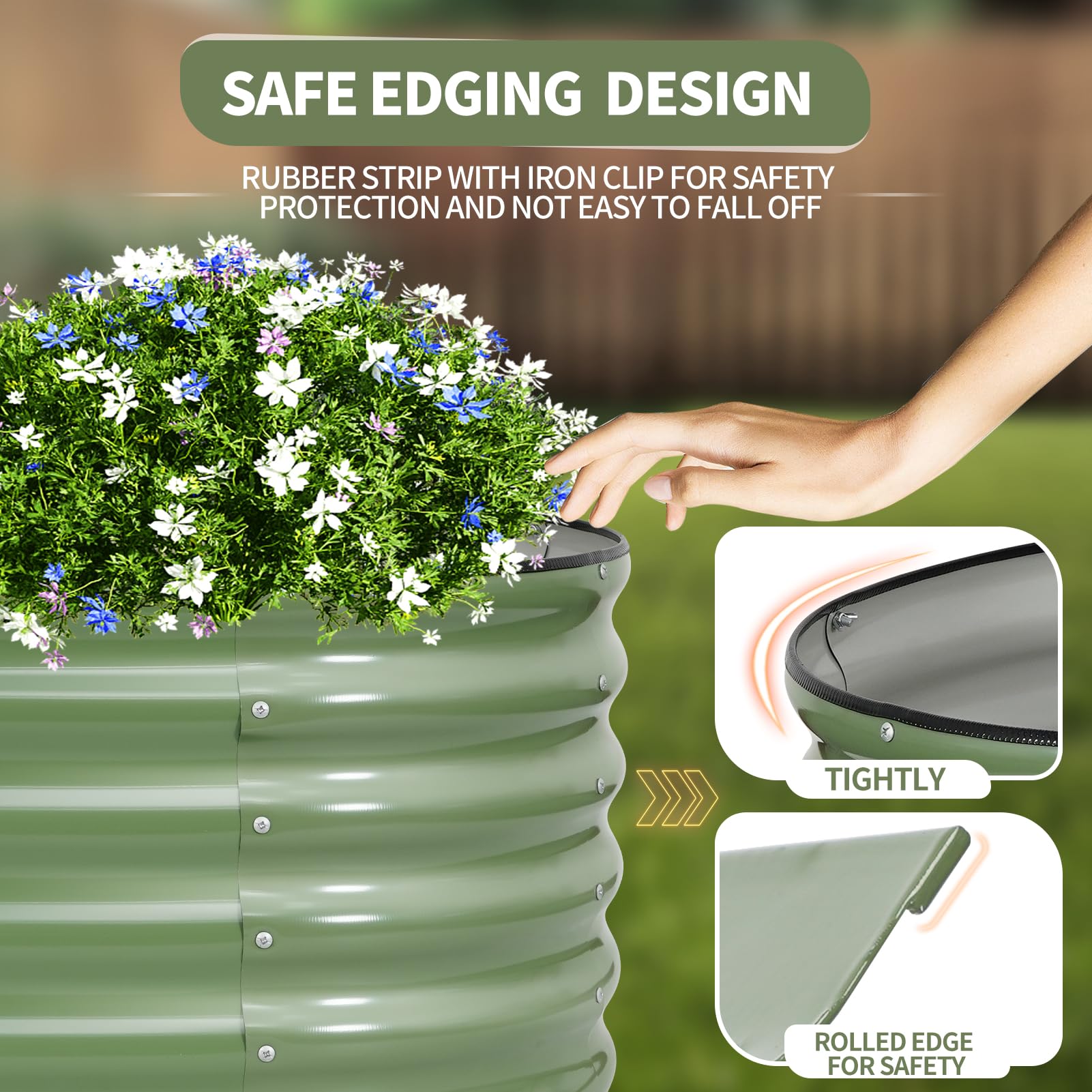Permade oval design raised bed highlights even soil distribution and deformation resistance.