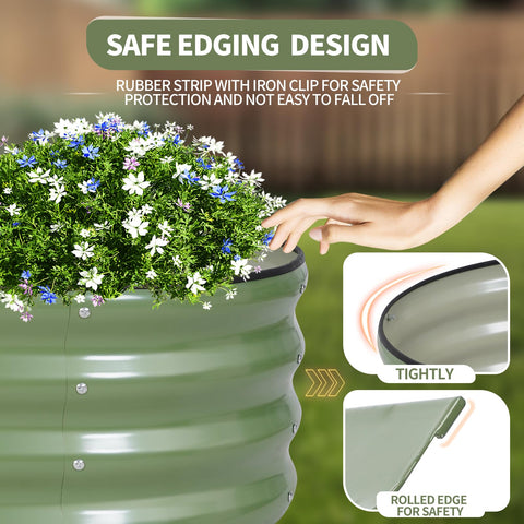 Permade oval edge design highlights safe installation for family gardening
