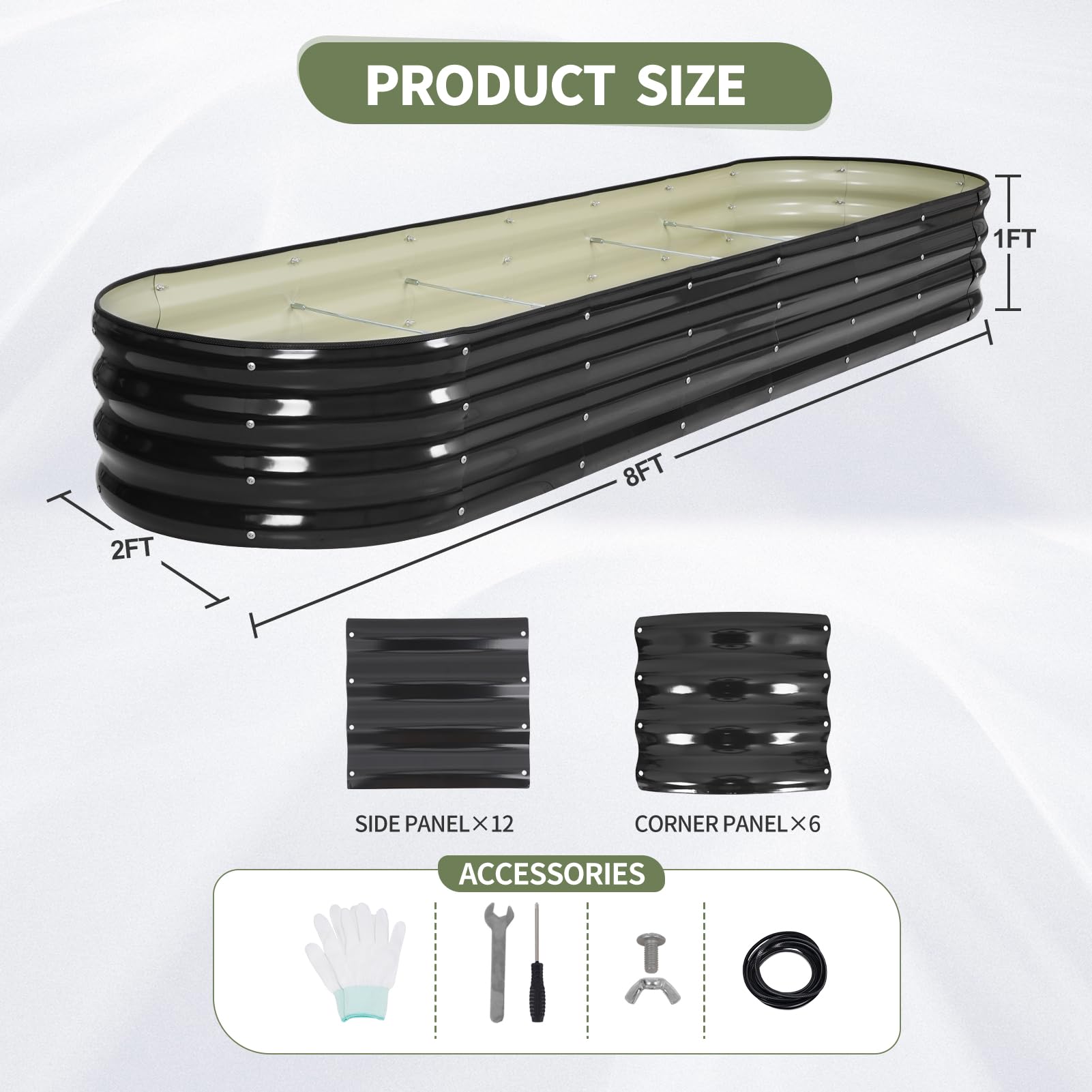 Permade pollution-free garden bed keeps soil clean for vegetables.