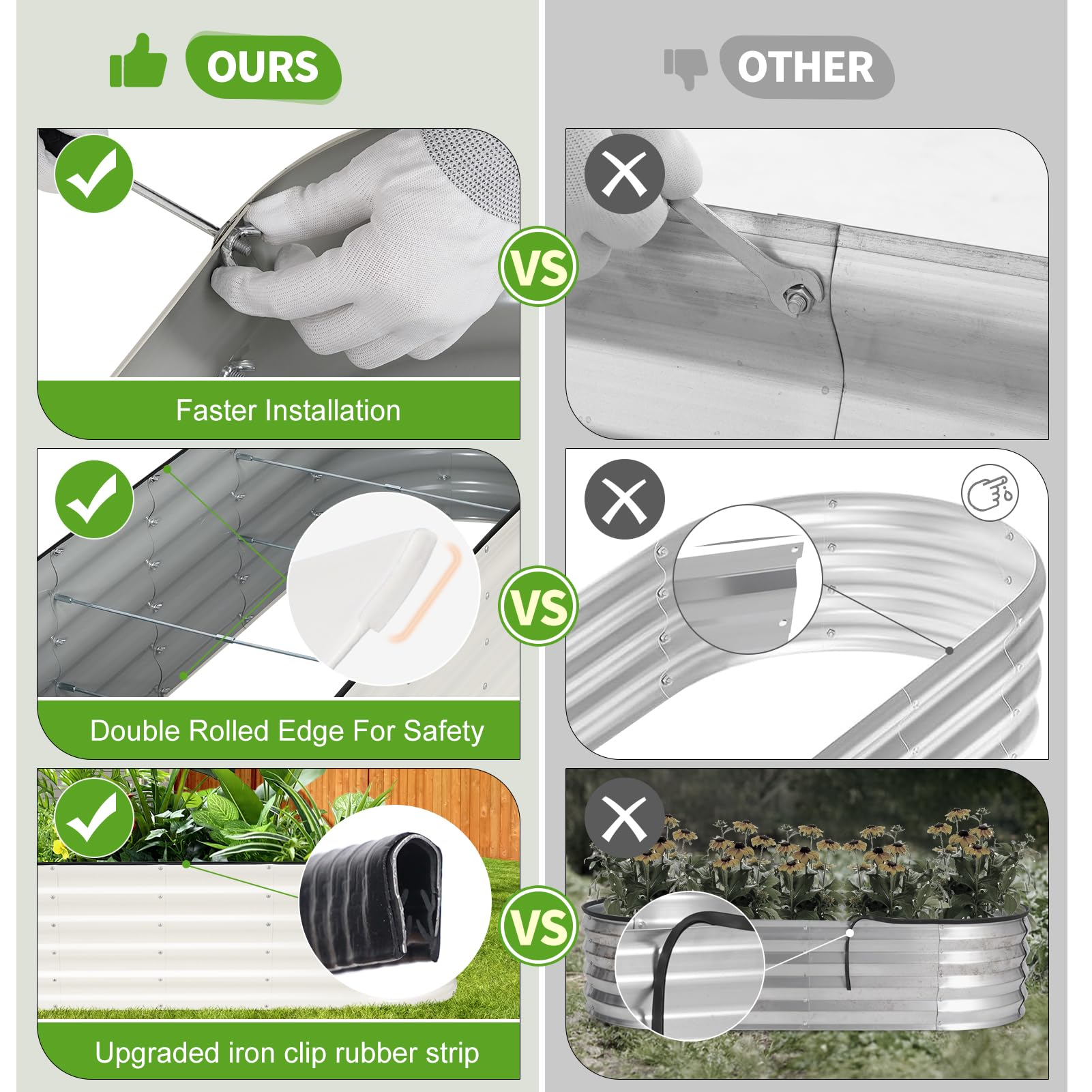 Permade pollution-free metal raised bed preserves soil quality during planting