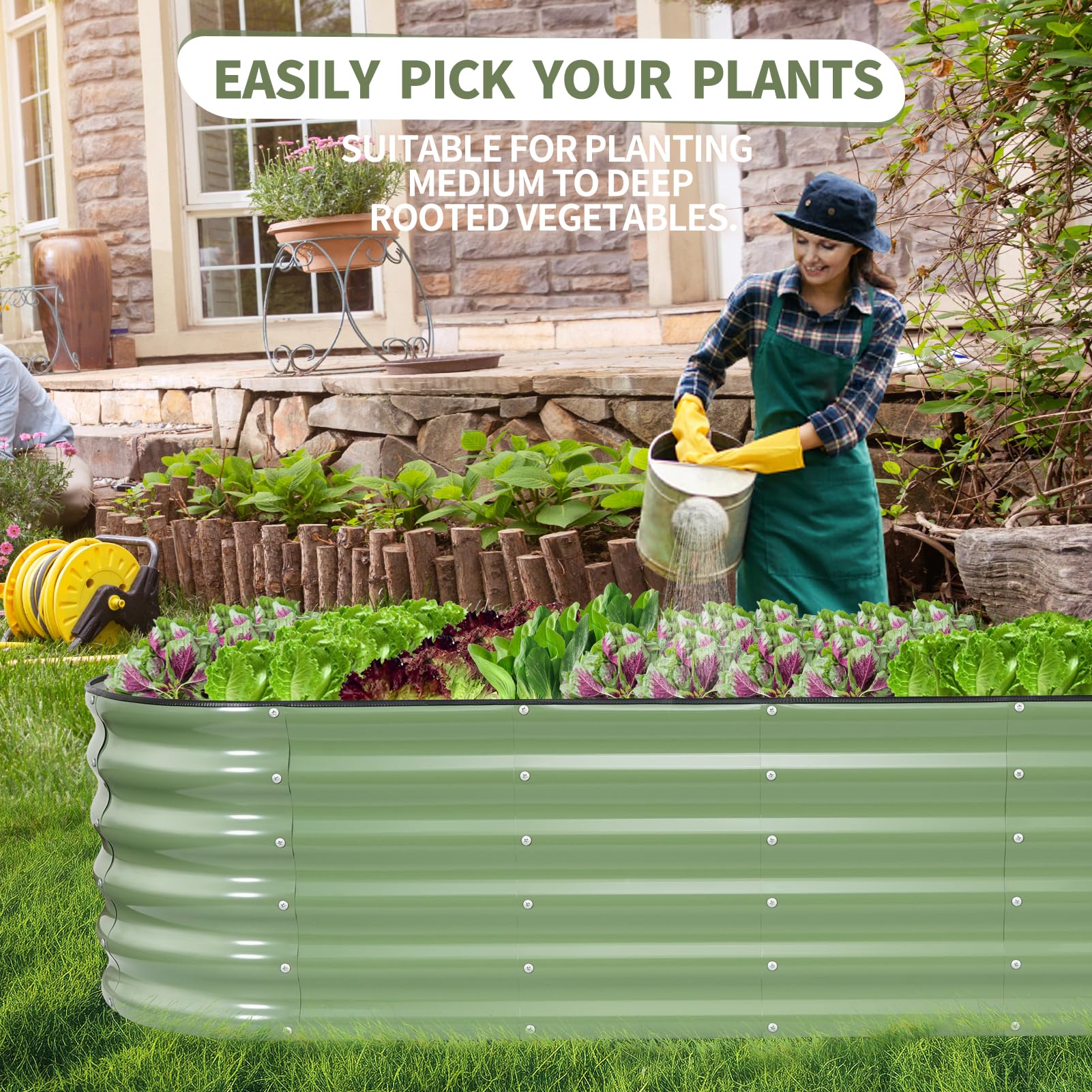 Permade raised bed high-height design for knee-friendly gardening.