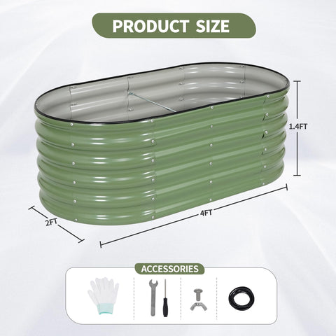 Permade raised bed rust-proof surface indicating long-lasting metal.