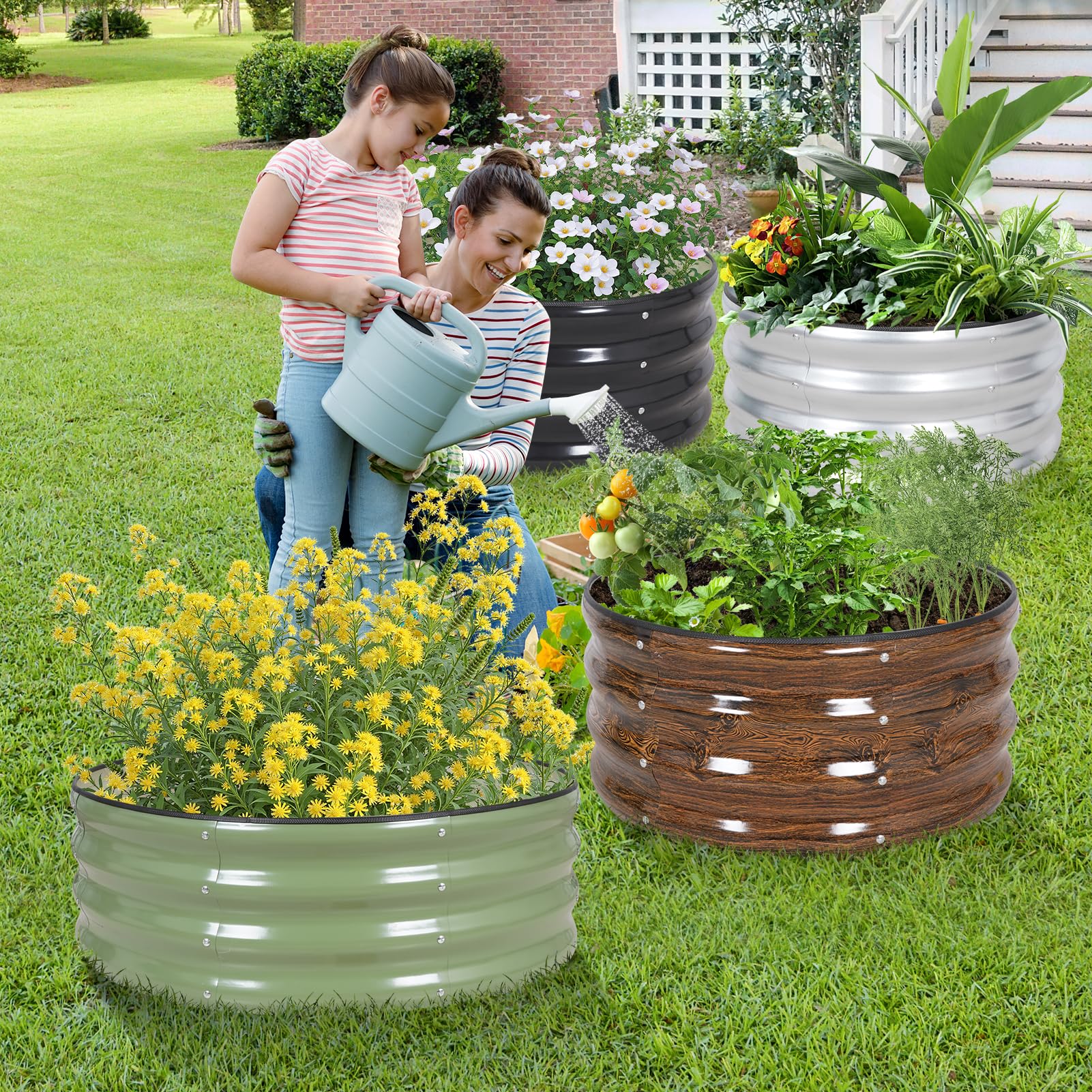 Permade bed with rust-resistant coating withstands weather for years.