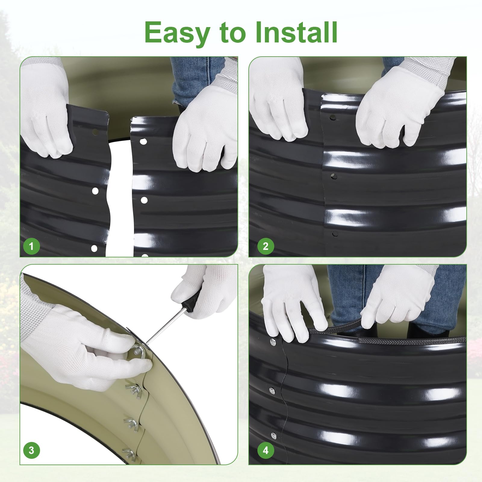 Permade rust-proof galvanized coating for year-round garden use.