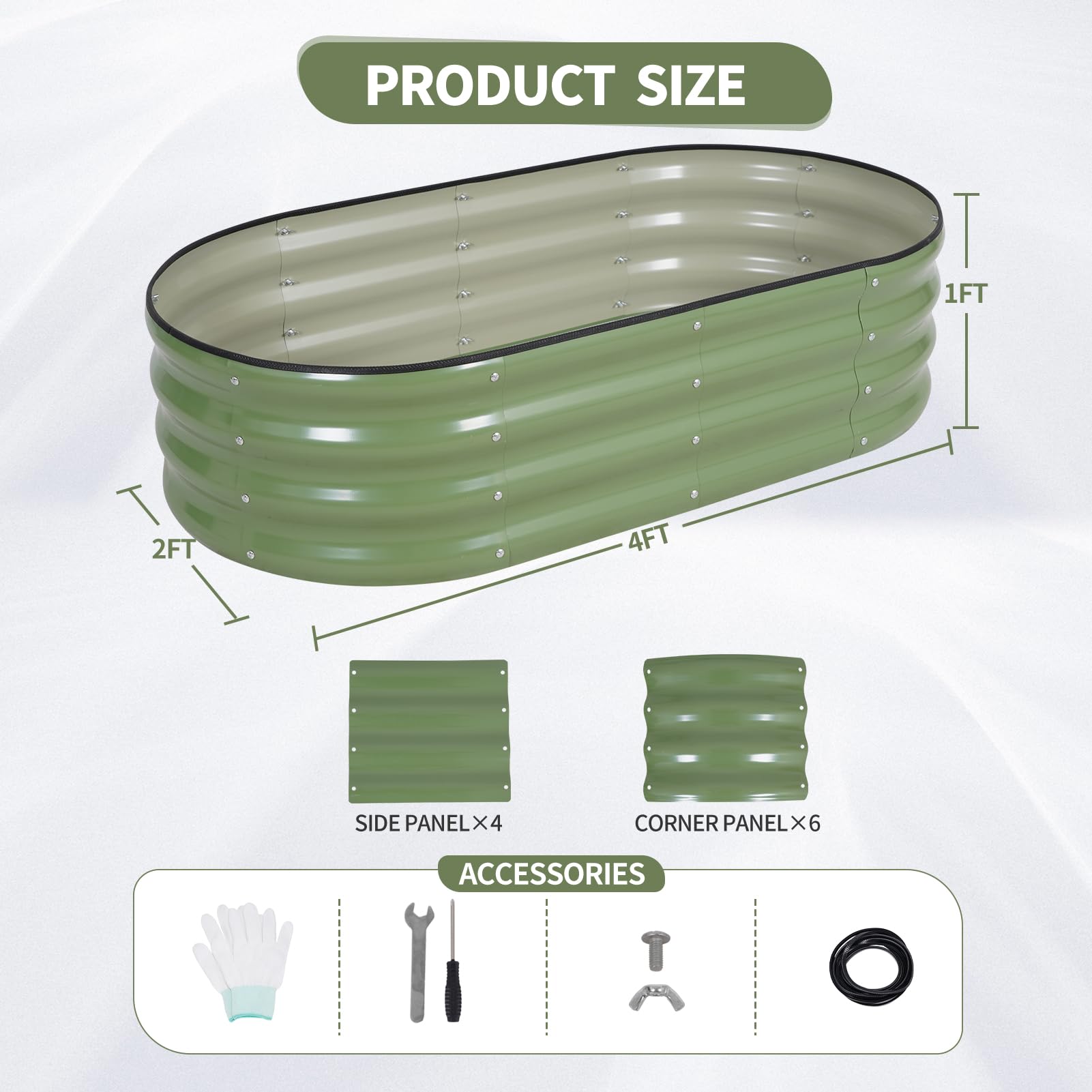 Permade safe edge design—protects hands during planting.