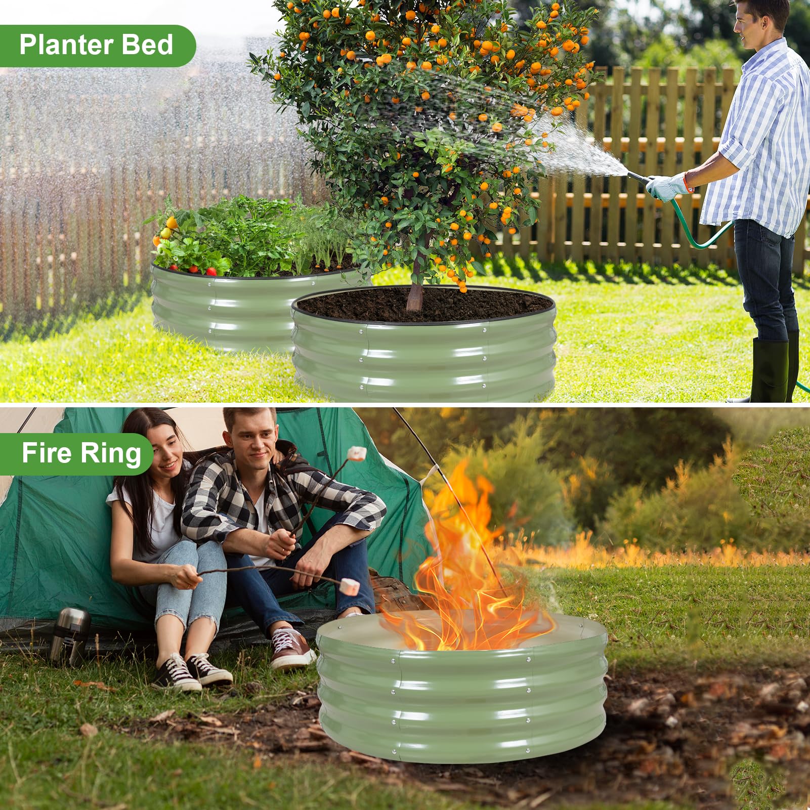 Permade safety edge protects children and pets around the garden beds.
