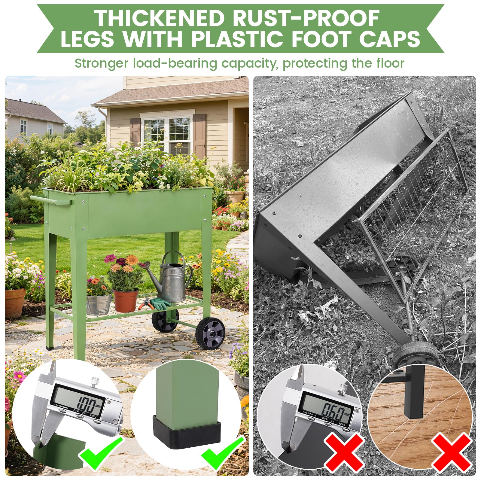 Permade raised bed with anti-corrosion coating for durable outdoor use