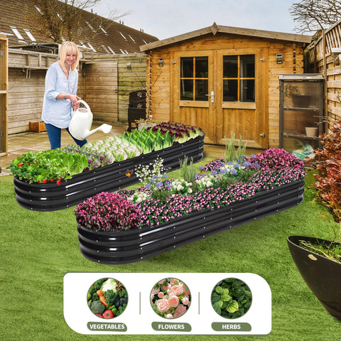 Permade garden bed with vegetables and herbs offers versatile outdoor growing.