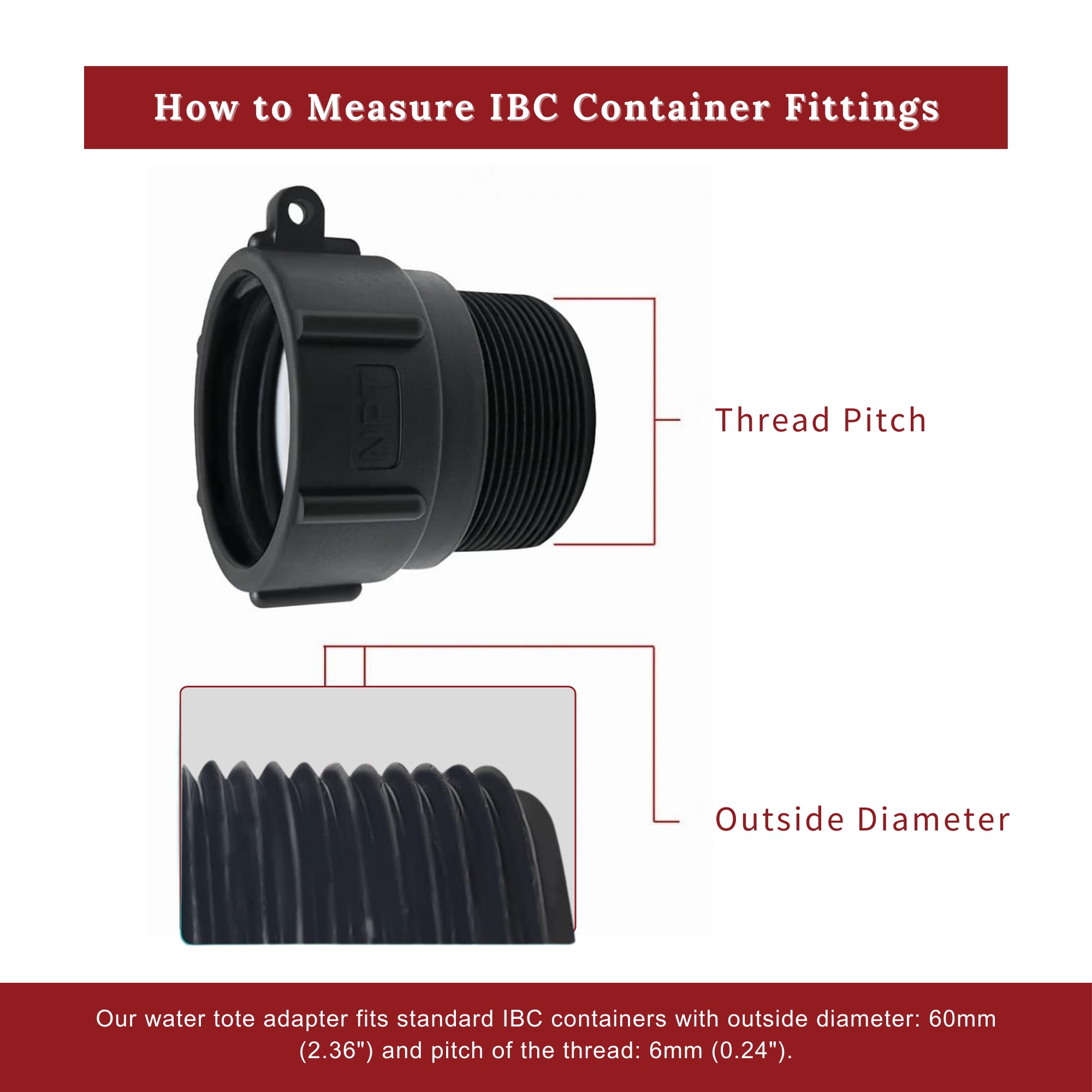 PERMINKS dual-thread adapter proving leak-resistant seal for water transfer.
