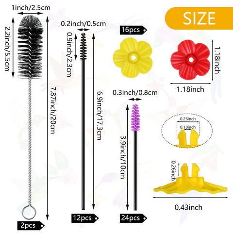 Perthlin hummingbird feeder brush medium fits standard bottle necks