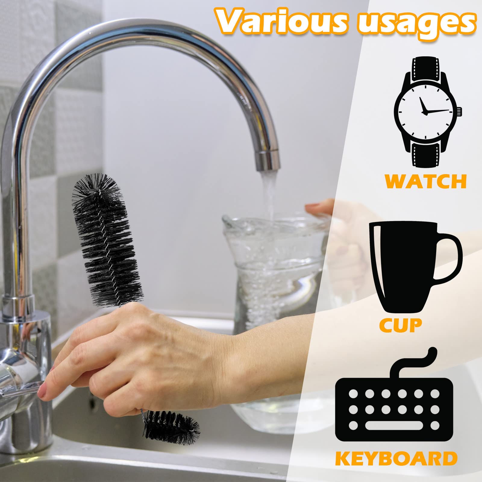 Perthlin small-size cleaning brush for tiny ports and crevices