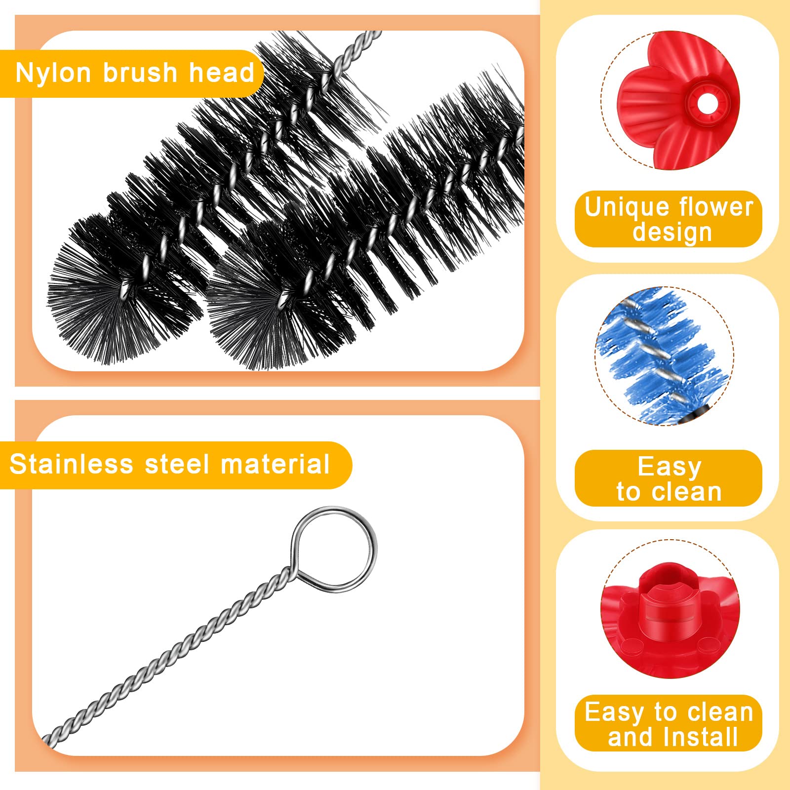 Perthlin hummingbird feeder brush small cleans narrow tubes
