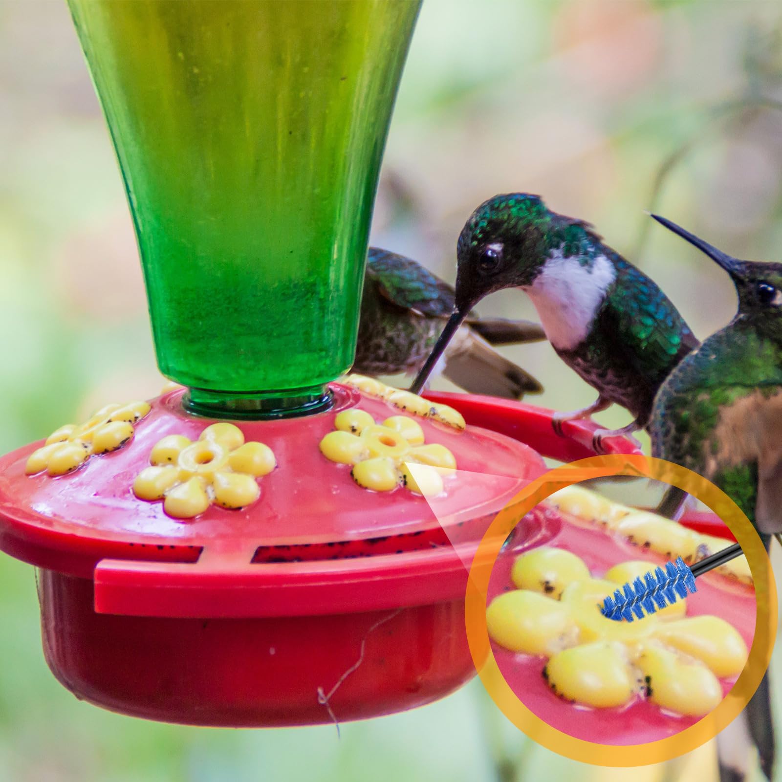 Perthlin hummingbird feeder cleaning brush kit features 19 pieces for flexible maintenance.