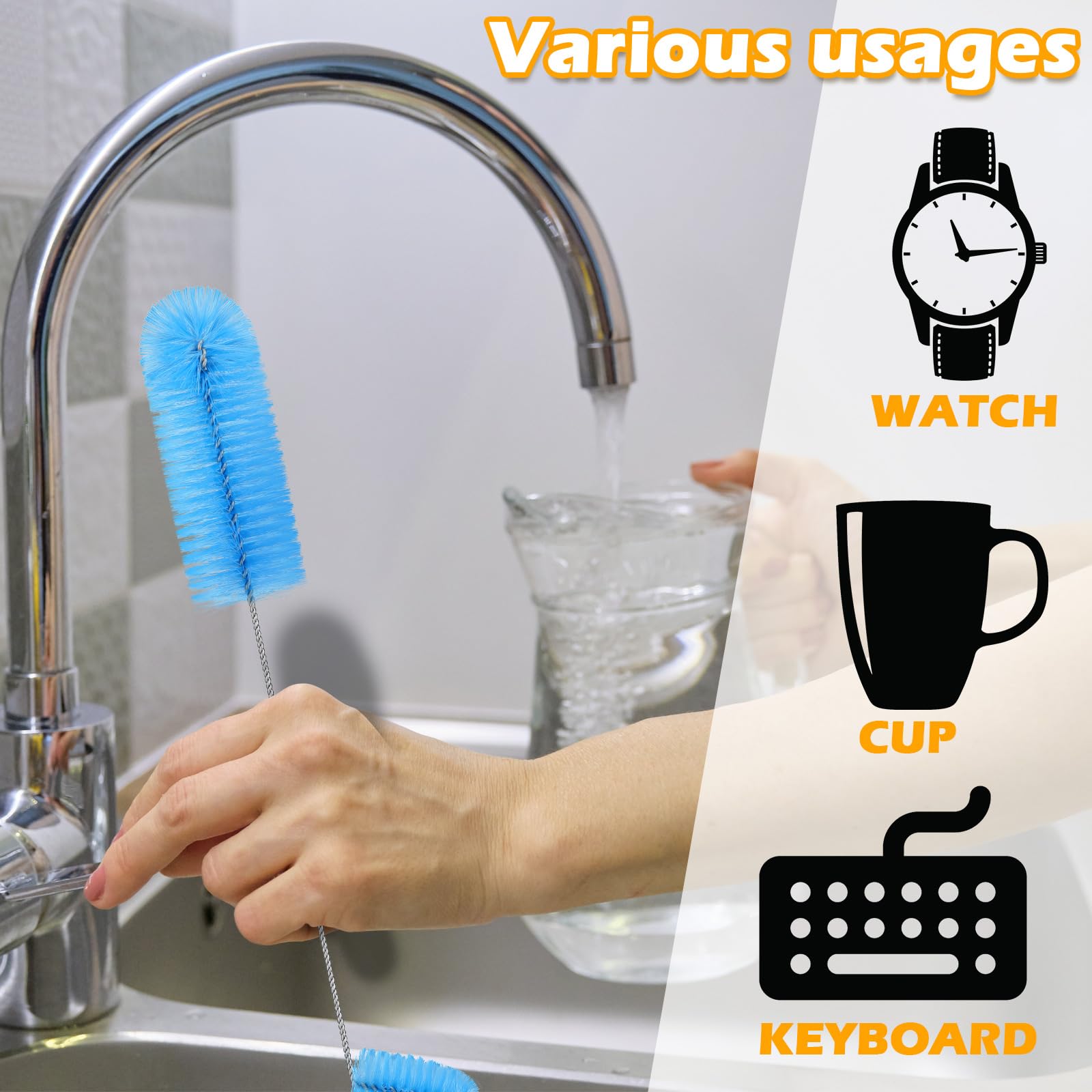 Perthlin hummingbird feeder cleaning brush nylon bristles protect delicate parts.