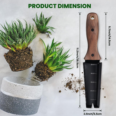 PERWIN Hori Hori garden knife with straight edge for precise cuts.