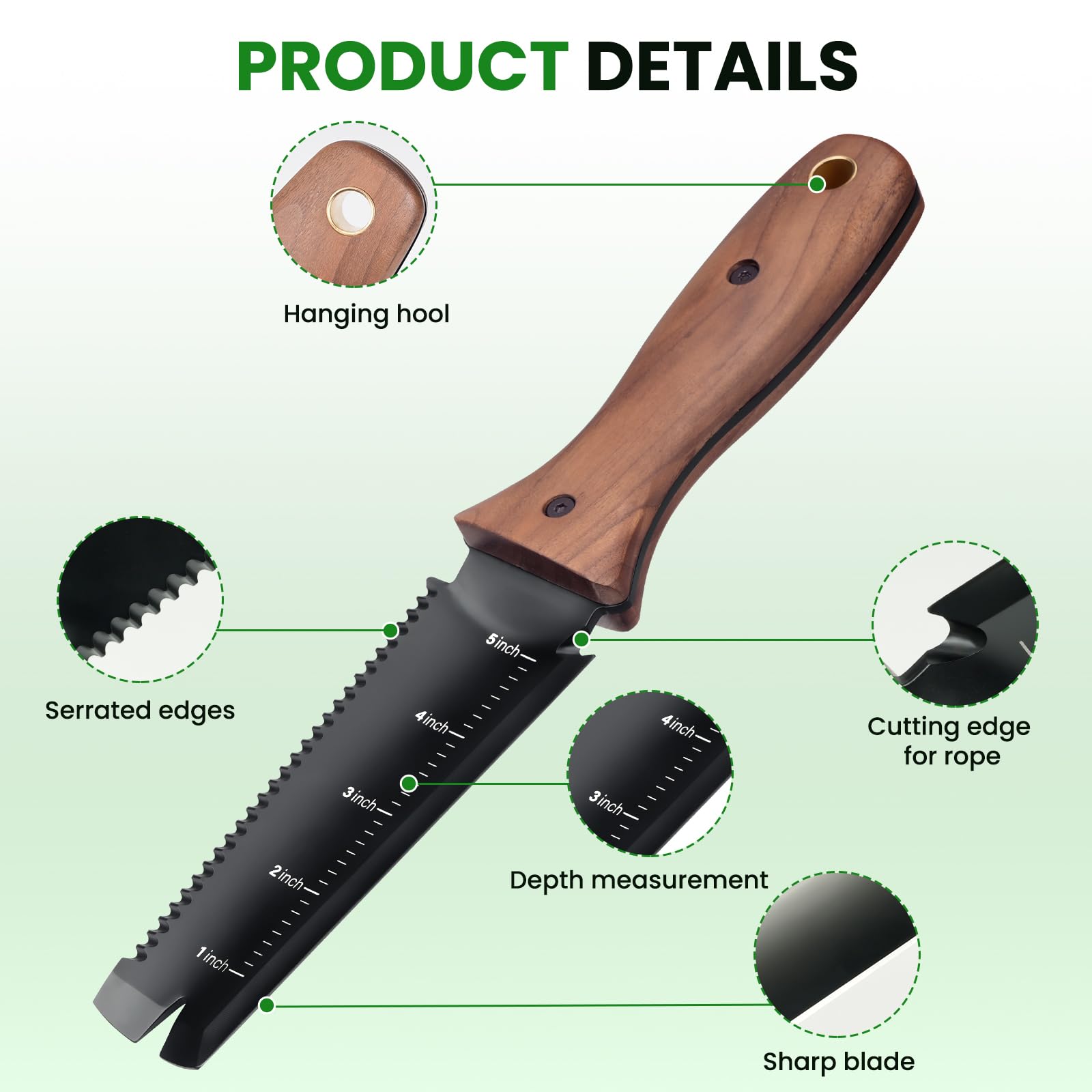 PERWIN hanging hole allows easy storage on hooks.