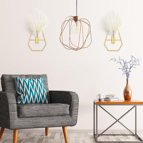 Peryiter pampas accents pair with vases for cozy bedroom or living room vibes.