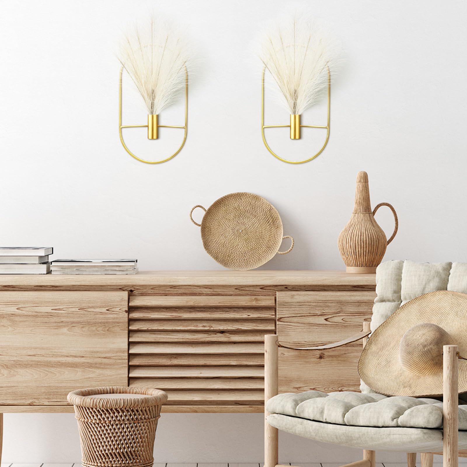 Peryiter gold oval wall decor enhances a cozy bedroom vibe