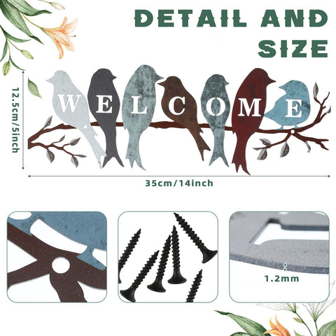 Peryiter metal welcome sign for outdoor porch enhances curb appeal