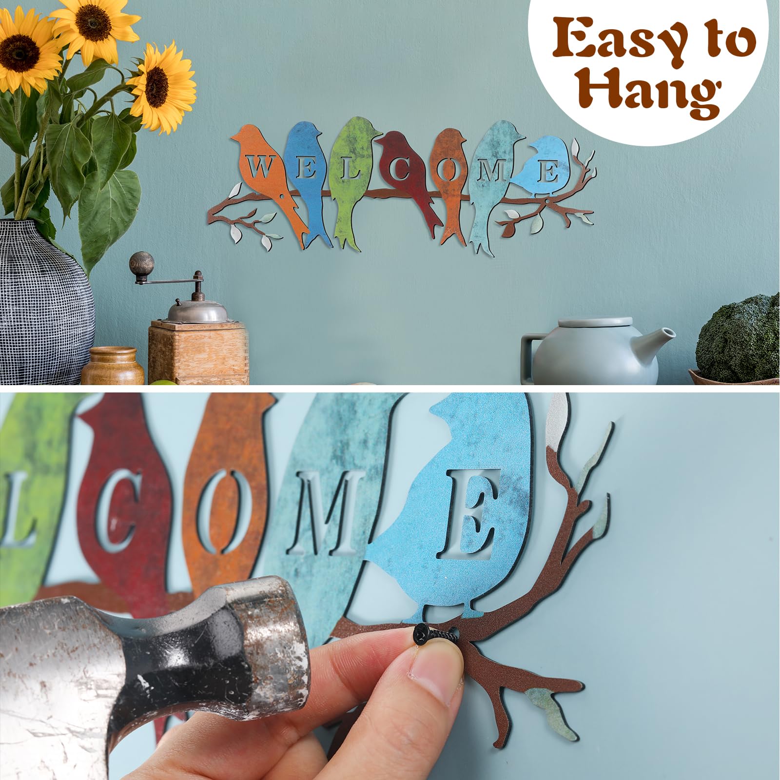 Peryiter rustic bird ornament offers durable, weather-friendly exterior decoration.