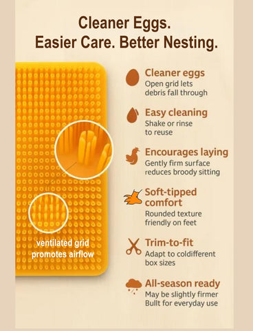 PERZUMI nest pad trim-to-fit coop for a snug, non-slip installation