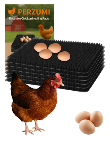 PERZUMI nesting pads with open-grid 13x11 black design keep eggs cleaner and dry