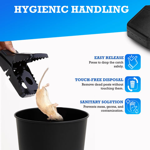 PestGuardX touch-free disposal feature image emphasizing hygienic handling after catch