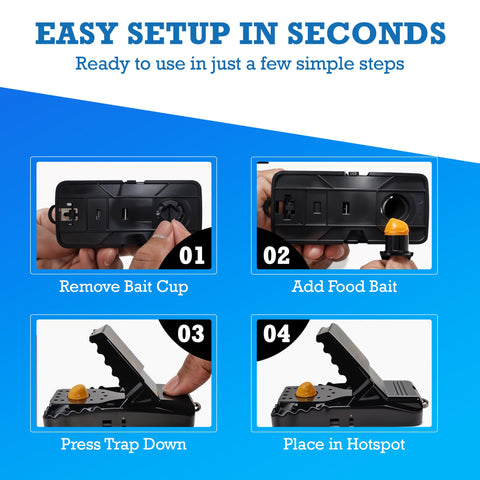 PestGuardX weather-resistant plastic trap shown in outdoor setting for garages and gardens