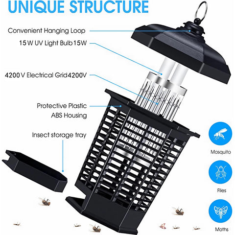 PestMentor Fly Zapper with metal housing withstands weather conditions.