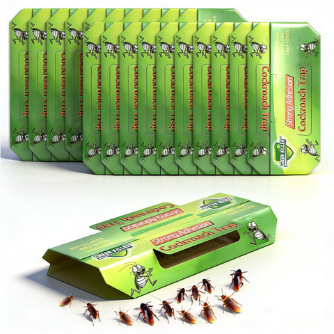 PestMentor roach-trap in the kitchen corner captures roaches with strong adhesive.