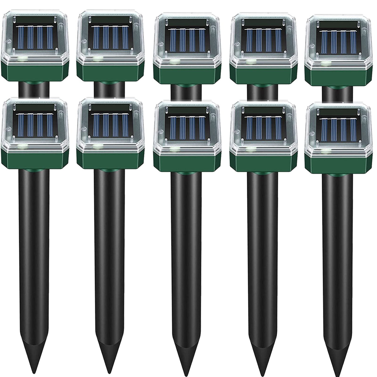 PestMentor Solar Mole Repellent 10-pack protects lawns from burrowing pests.