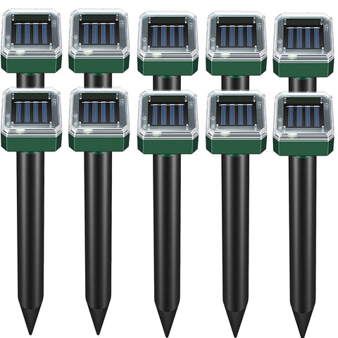 PestMentor Solar Mole Repellent 10-pack protects lawns from burrowing pests.