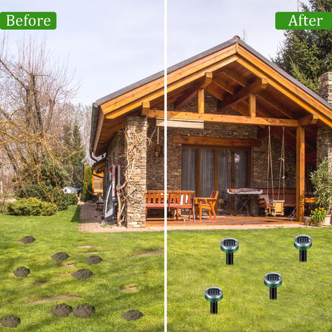 PestMentor Solar powered rodent repeller installation in ground