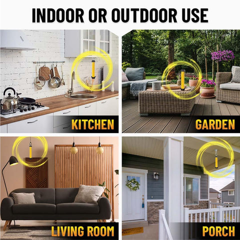 PestQuest Sticky Fly Stick captures flying insects in action