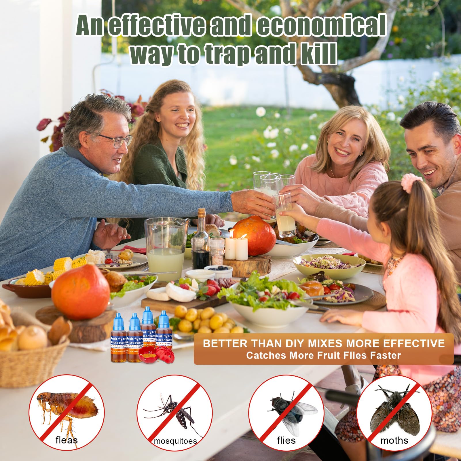 Pestvanish fruit fly trap refill liquid bottle open facilitates fast setup.