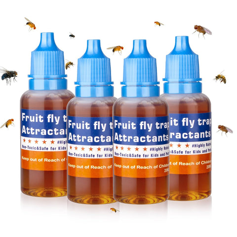 Pestvanish fruit fly trap refill liquid bottle pour for easy placement and ongoing indoor protection.