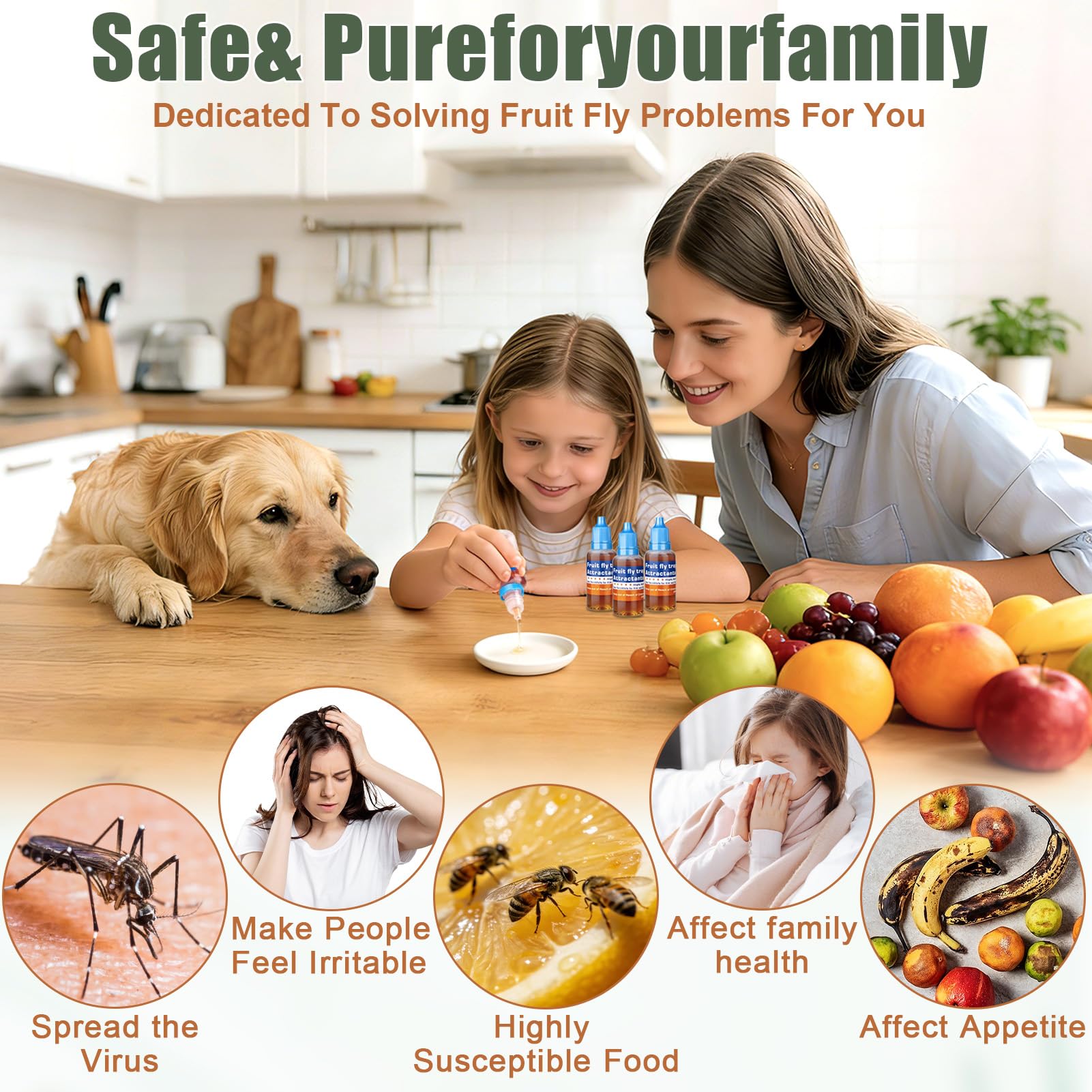 Pestvanish fruit fly trap refill liquid trap inside helps attract and capture pests quickly.