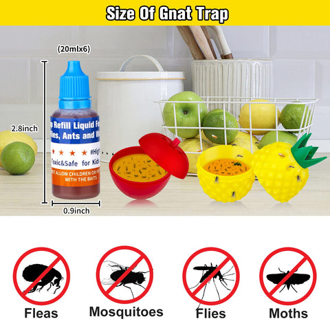Pestvanish interior attractant in trap attracts gnats quickly for kitchen or bathroom use.