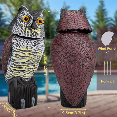 Pestvanish outdoor owl deters birds and small animals from crops