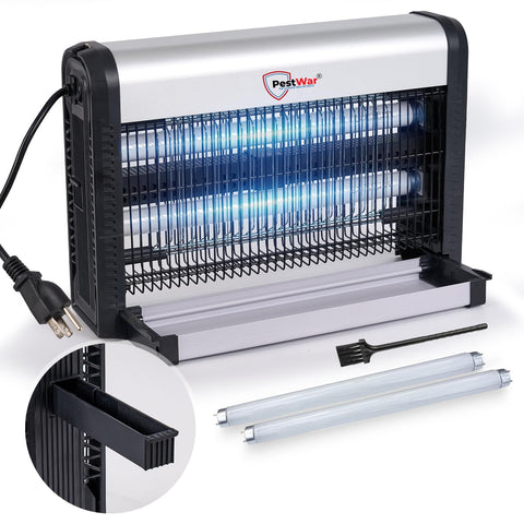 PestWar Advanced 2-in-1 indoor zapper front view attracts pests for quick elimination.