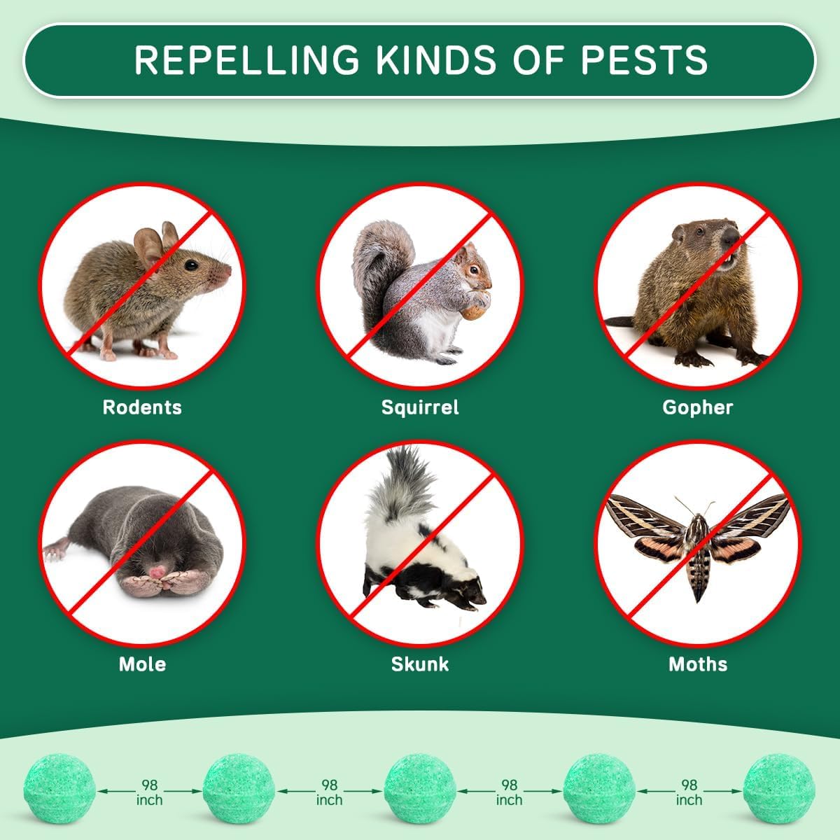 PestXDrops scent persists, covering up to 120 square feet per ball