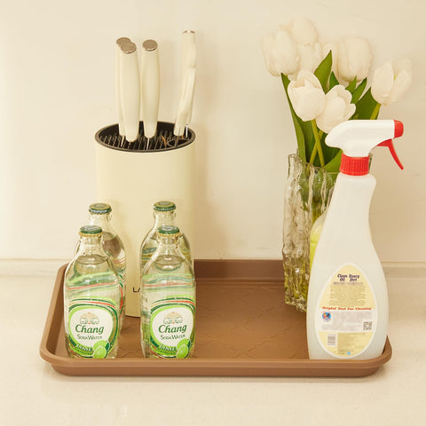 PETABBY boot tray multi-use mat doubles as a pet feeding area.