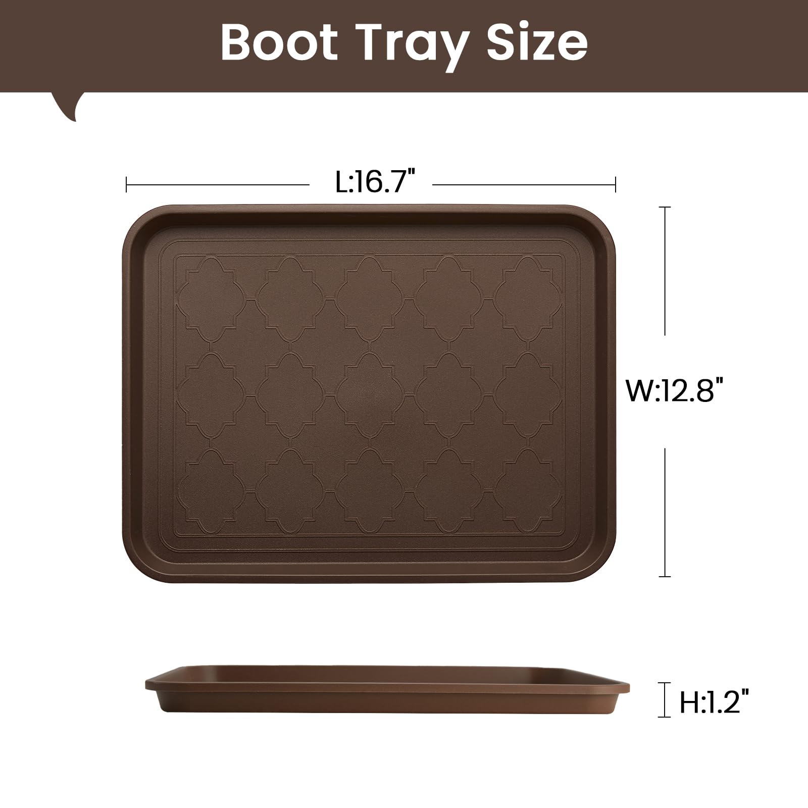 PETABBY boot tray non-slip bottom keeps stability on any floor.