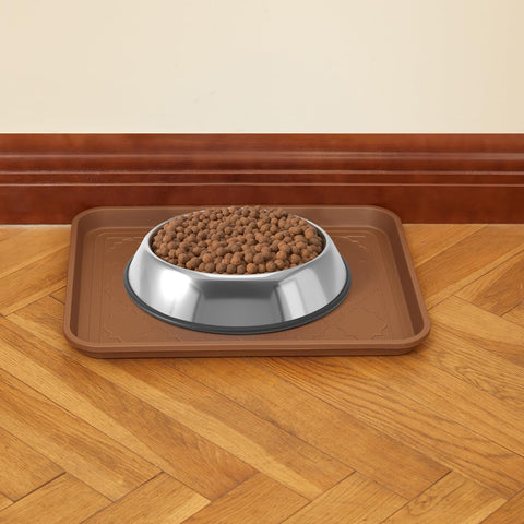 PETABBY boot tray raised lip prevents spills on clean floors.