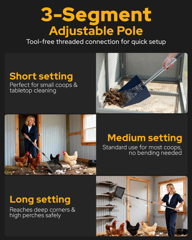PETDOTT stainless steel shaft with carbon scoop head ensures durable rust-resistant performance.
