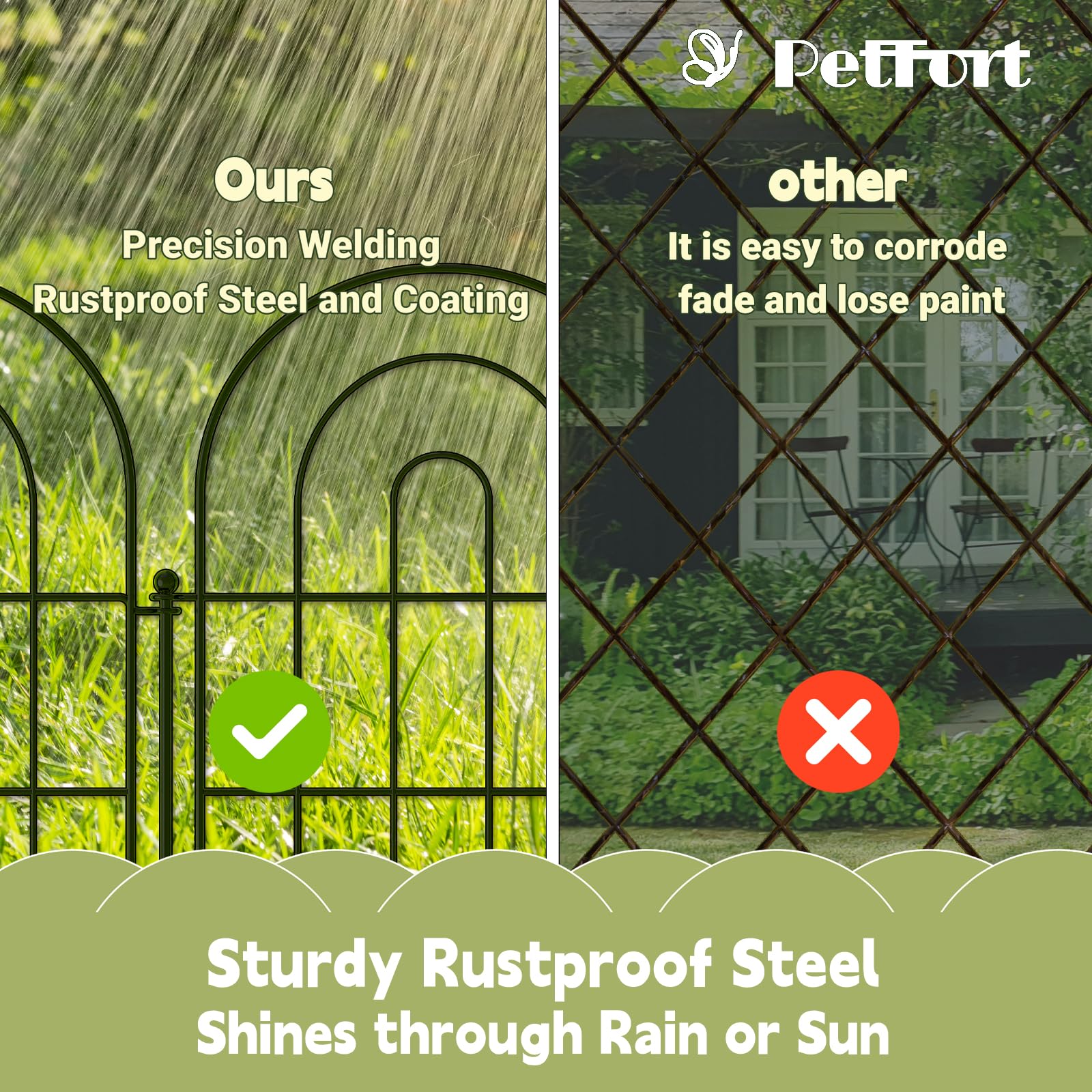PetFort small animal barrier prevents pets from entering flower beds