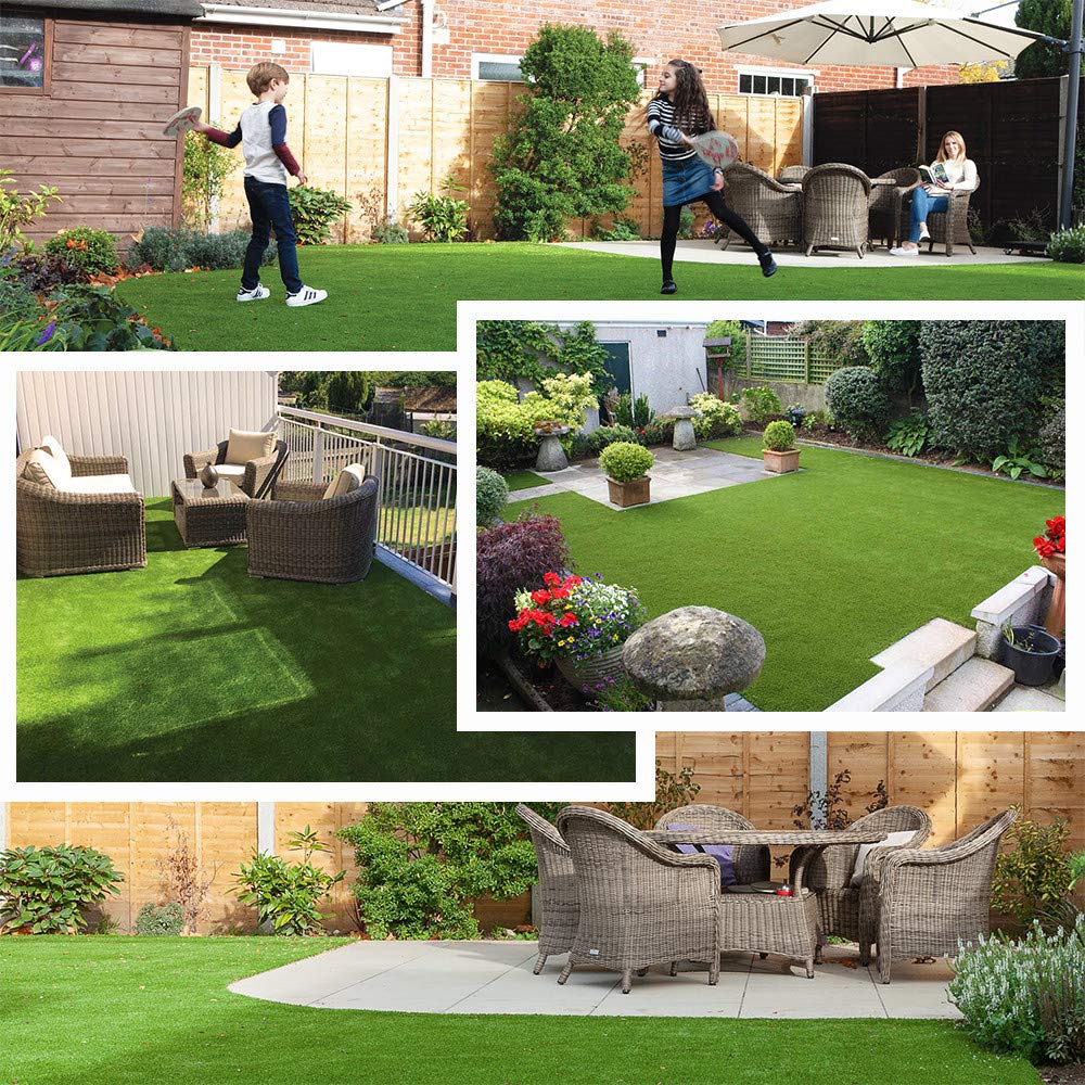 Petgrow lawn with slip-resistant backing reduces movement during use.